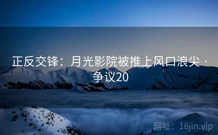 正反交锋：月光影院被推上风口浪尖 · 争议20